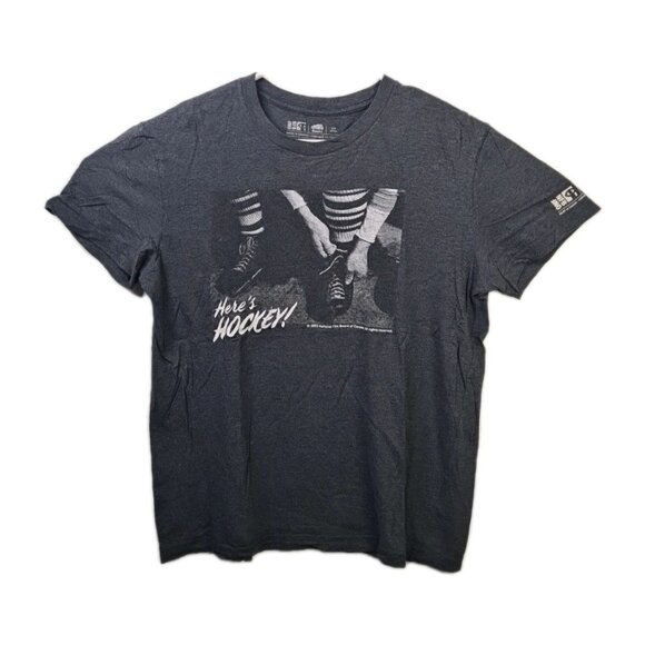Roots CBC Here's Hockey Canada Made Gray T-Shirt Men's Vintage Style Size S - Picture 1 of 7